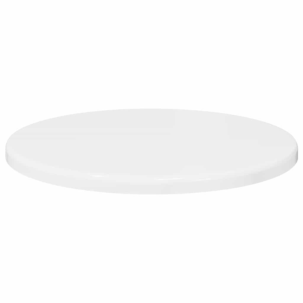 Bordplade Hvid højglans Ø 30 x 1,5 cm Konstrueret træ