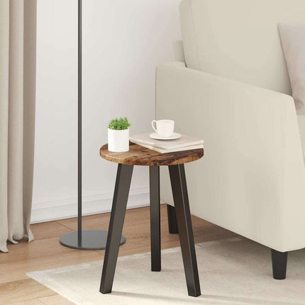 Bordplade Ø 30 x 1,5 cm Rund Konstrueret træ Gammelt træ