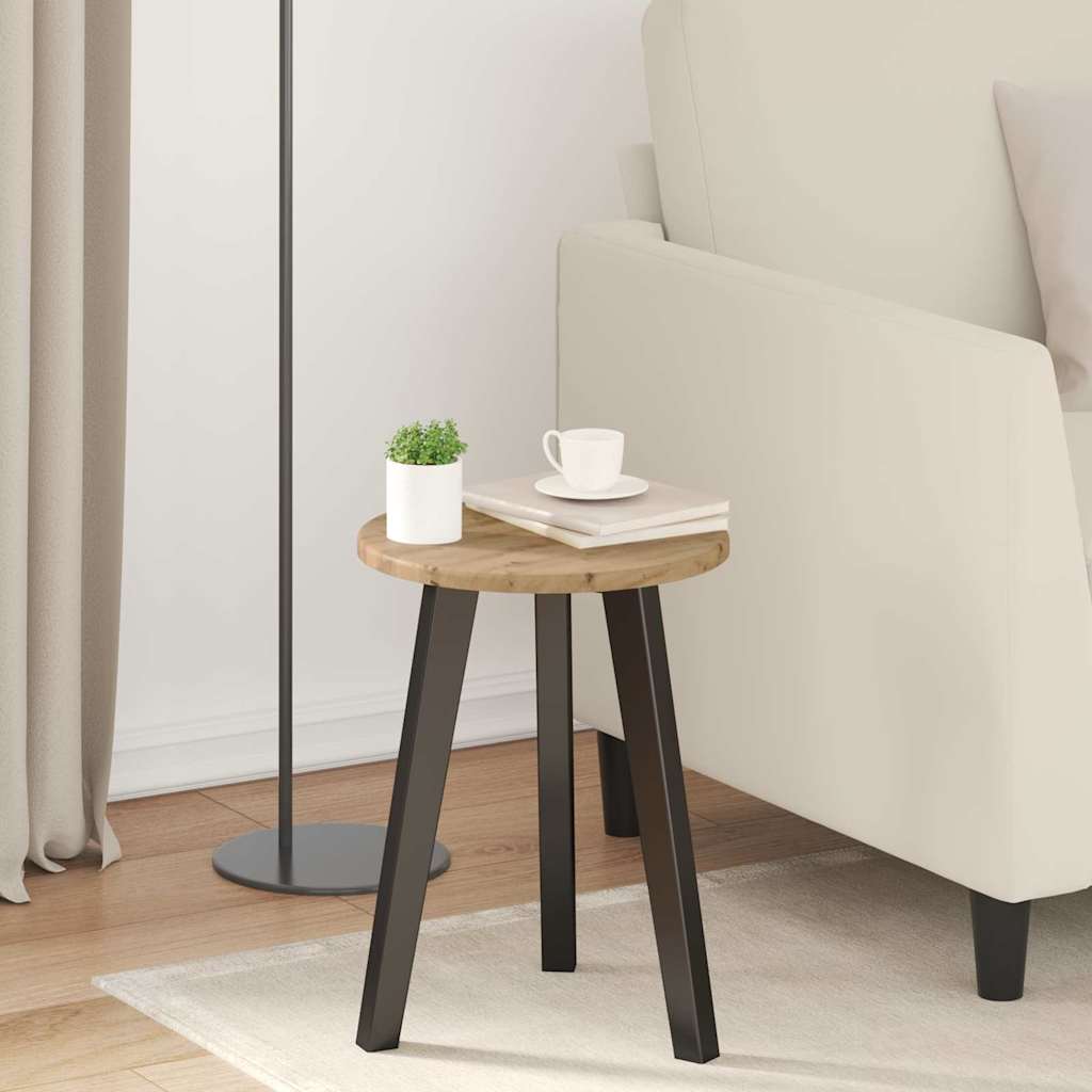 vidaXL Bordplade Ø 30 x 1,5 cm Rund Konstrueret træ Artisan-eg