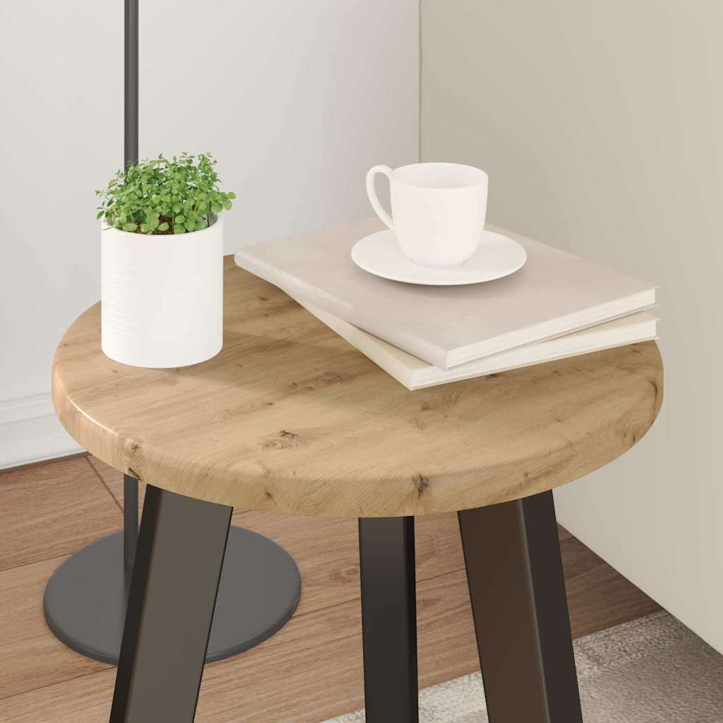 Bordplade artisan eg Ø 30 x 1,5 cm Konstrueret træ