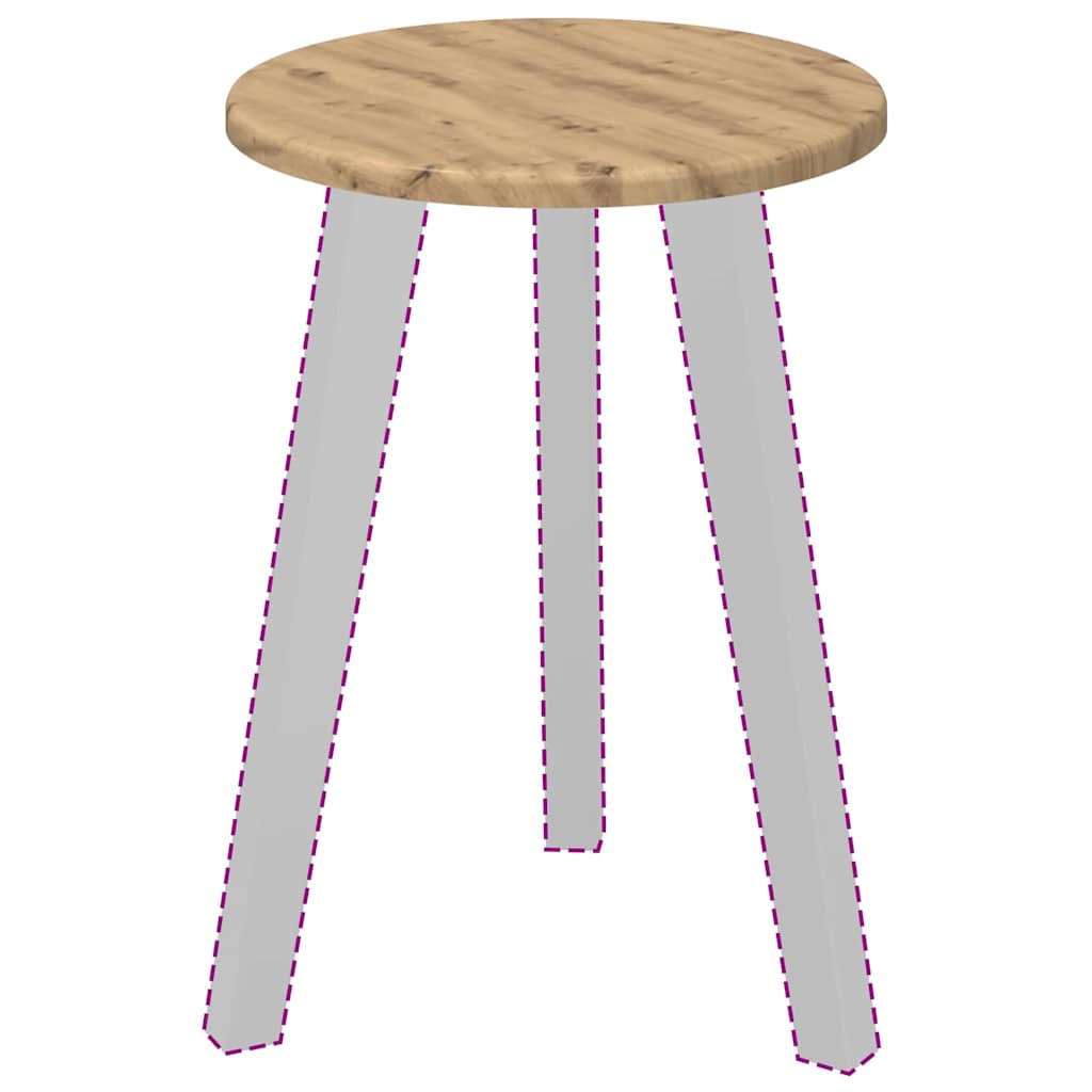 Bordplade artisan eg Ø 30 x 1,5 cm Konstrueret træ