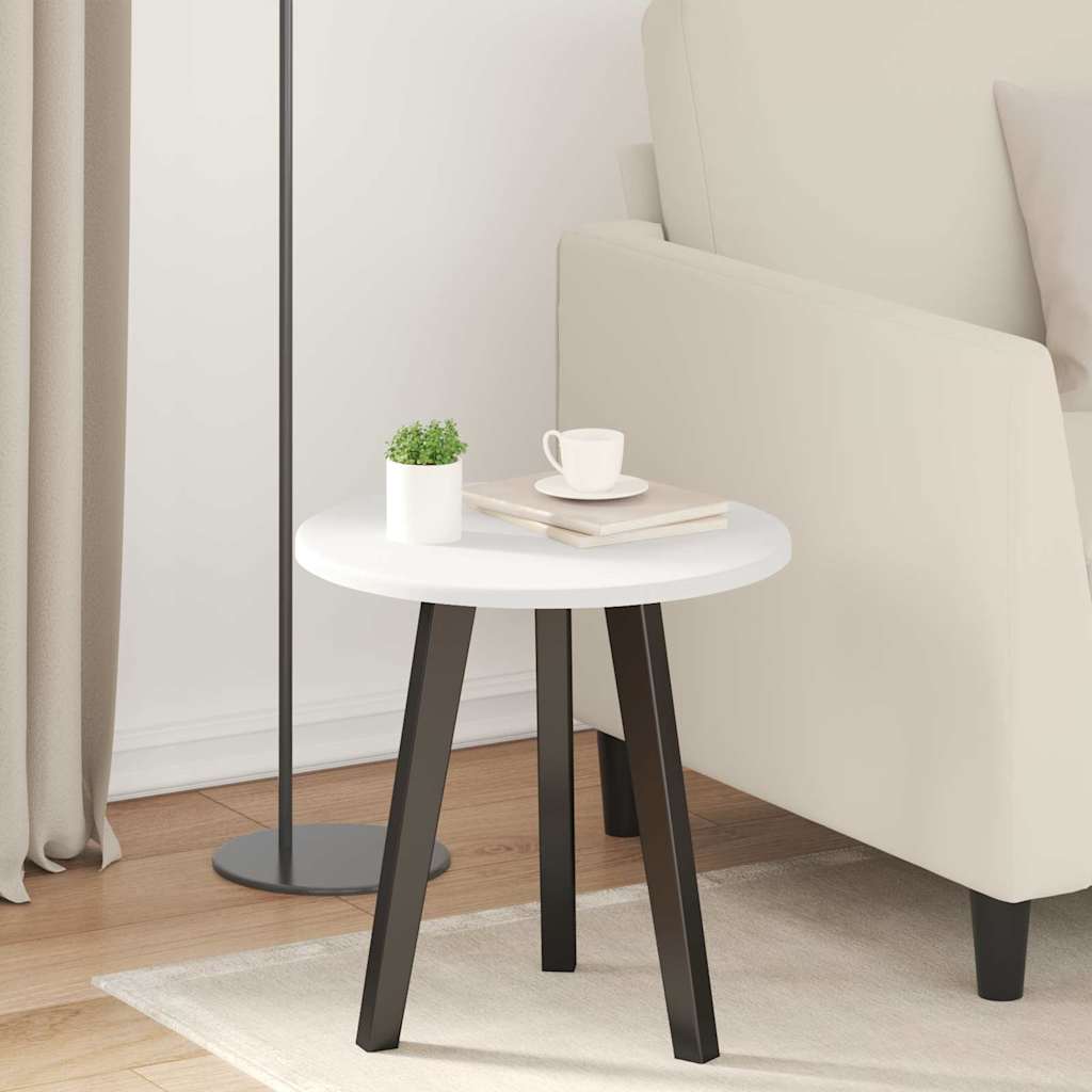 vidaXL Bordplade Ø 40 x 1,5 cm Rund Konstrueret træ Hvid