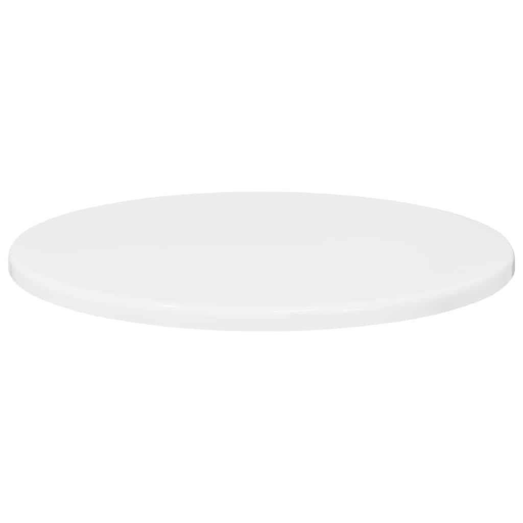 Bordplade Hvid højglans Ø 40 x 1,5 cm Konstrueret træ