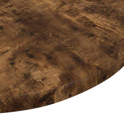 Bordplade Ø 40 x 1,5 cm Rund Konstrueret træ Røget eg