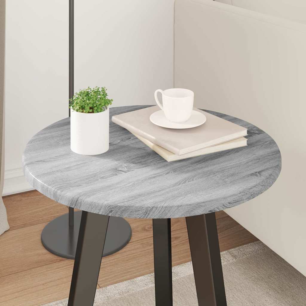 Bordplade Grå sonoma-eg Ø 40 x 1,5 cm Konstrueret træ