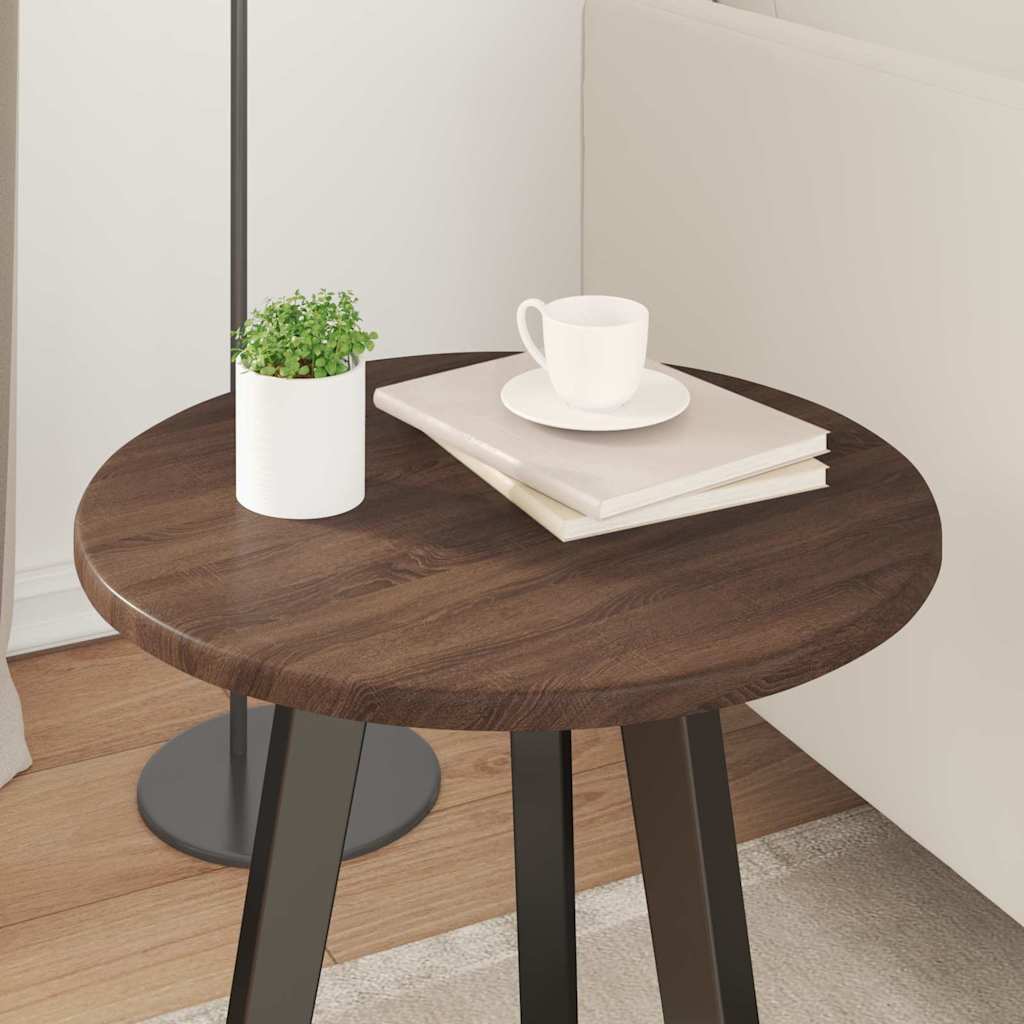 Bordplade Brun eg Ø 40 x 1,5 cm Konstrueret træ