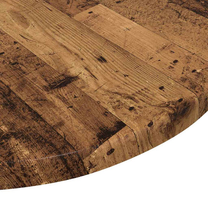 Bordplade Ø 40 x 1,5 cm Rund Konstrueret træ Gammelt træ