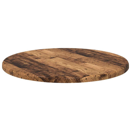 Bordplade Ø 40 x 1,5 cm Rund Konstrueret træ Gammelt træ