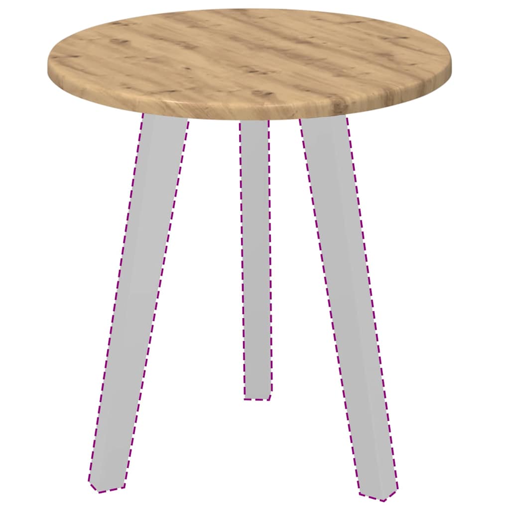 Bordplade artisan eg Ø 40 x 1,5 cm Konstrueret træ