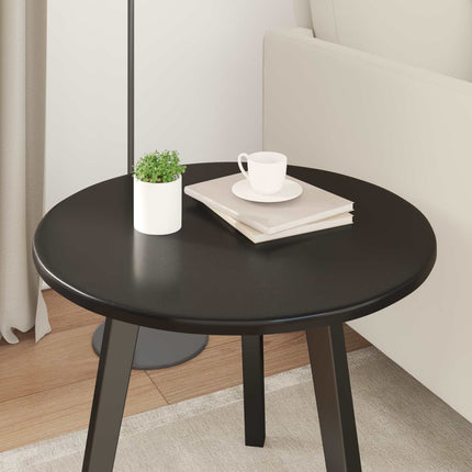 Bordplade Ø 50 x 1,5 cm Rund Konstrueret træ Sort