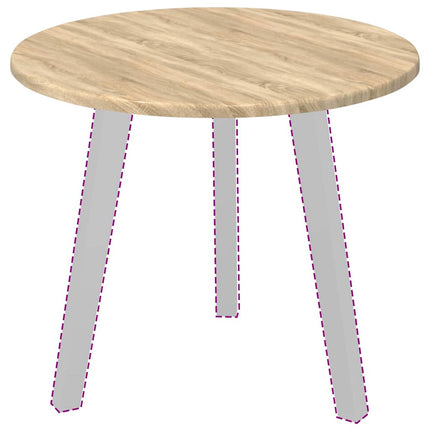 Bordplade Ø 50 x 1,5 cm Rund Konstrueret træ Sonoma-eg