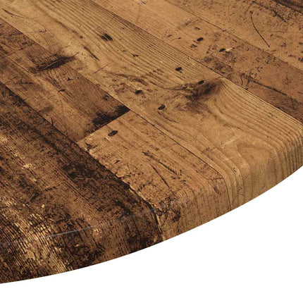 Bordplade Ø 50 x 1,5 cm Rund Konstrueret træ Gammelt træ