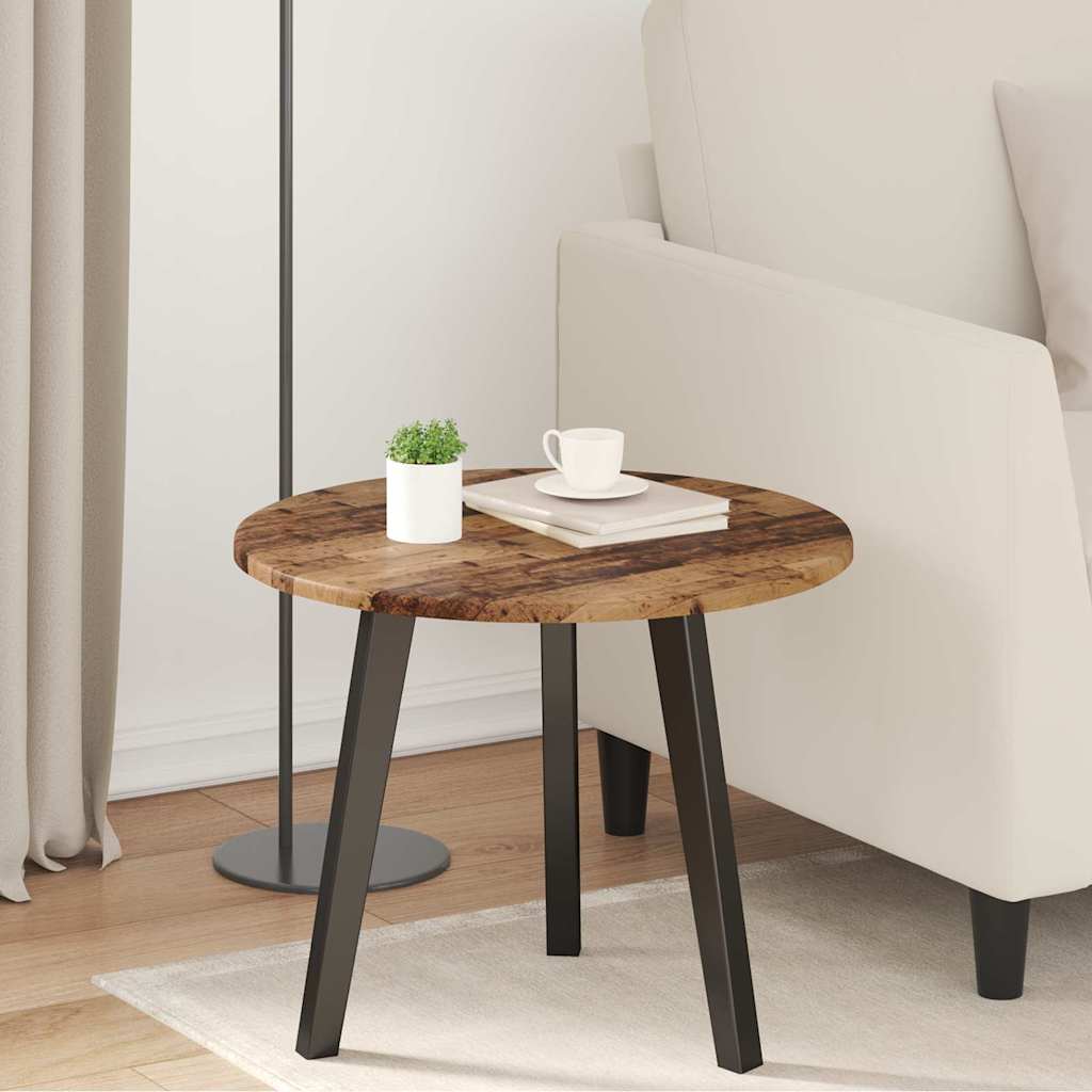 Bordplade Gammelt træ 50 x 50 x 1,5 cm Konstrueret træ billede