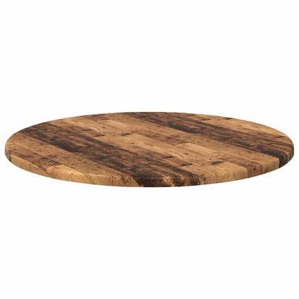 Bordplade Ø 50 x 1,5 cm Rund Konstrueret træ Gammelt træ