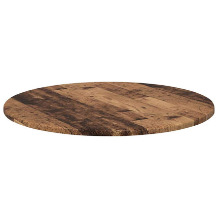 Bordplade Ø 60 x 1,5 cm Rund Konstrueret træ Gammelt træ