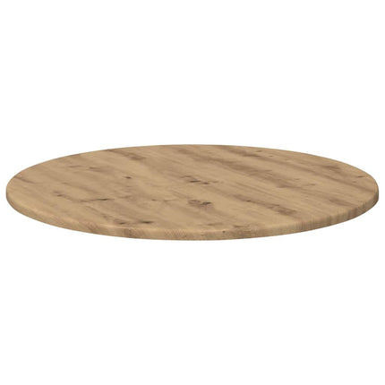 Bordplade Ø 60 x 1,5 cm Rund Konstrueret træ Artisan-eg