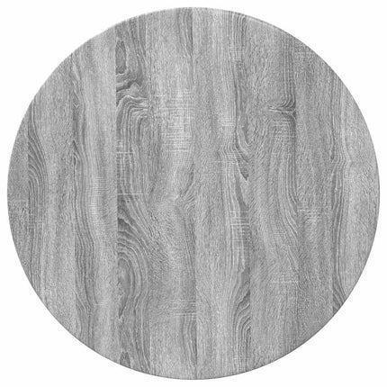 Bordplade Ø 70 x 1,5 cm Rund Konstrueret træ Grå Sonoma