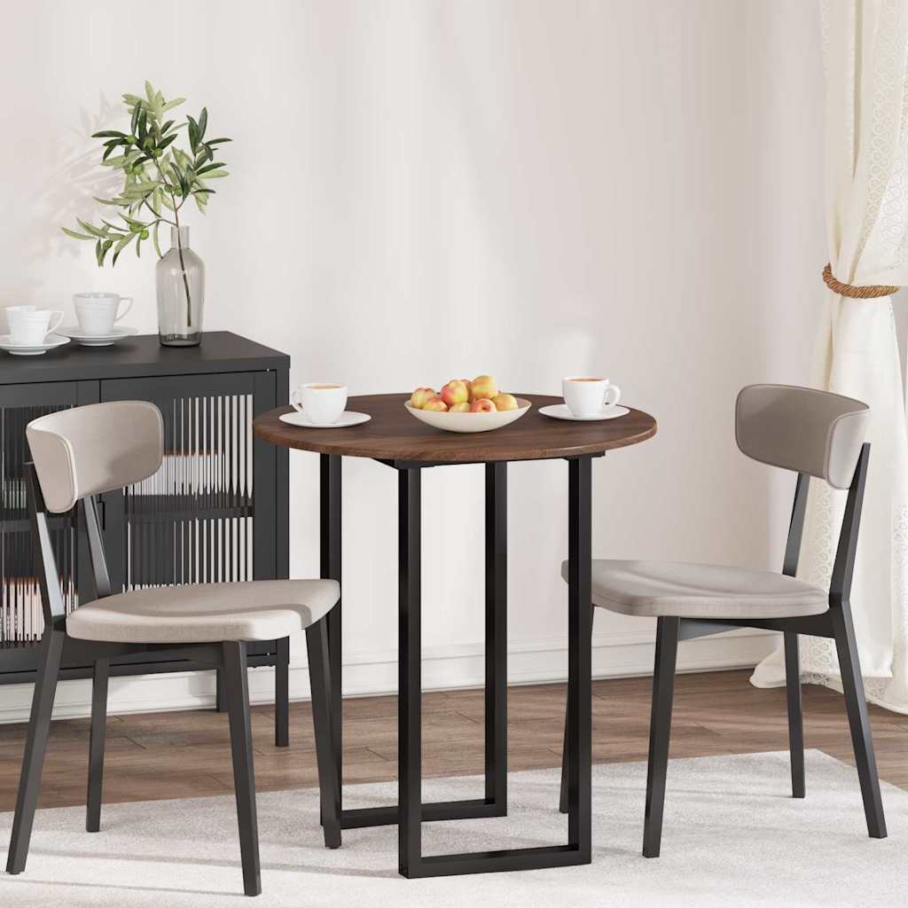 Bordplade Brun eg Ø 70 x 1,5 cm Konstrueret træ billede