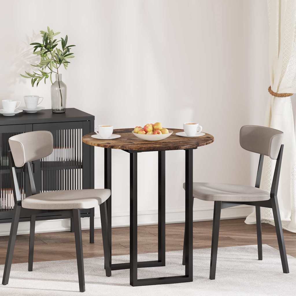 Bordplade Gammelt træ 70 x 70 x 1,5 cm Konstrueret træ billede