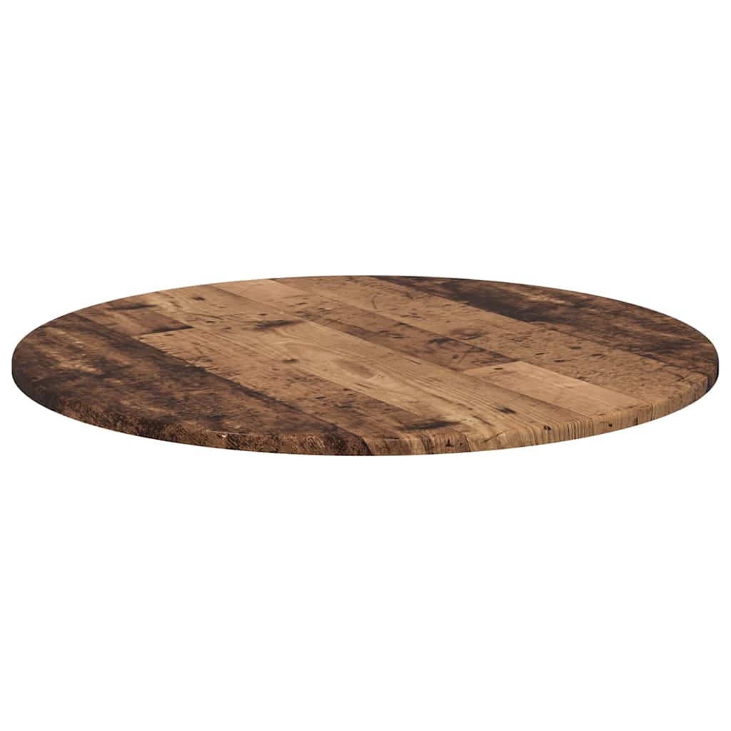 Bordplade Gammelt træ Ø 70 x 1,5 cm Konstrueret træ
