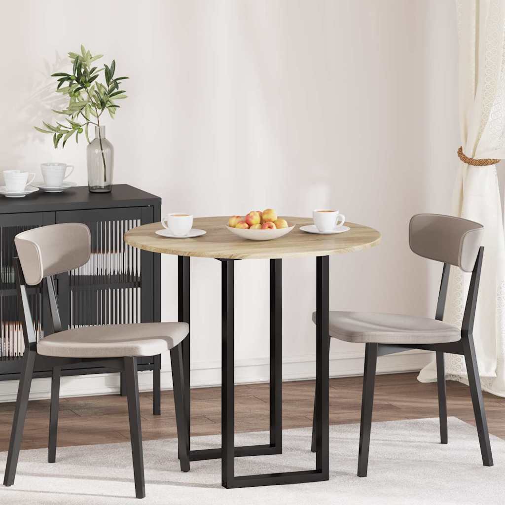 Bordplade Sonoma-eg Ø 80 x 1,5 cm Konstrueret træ
