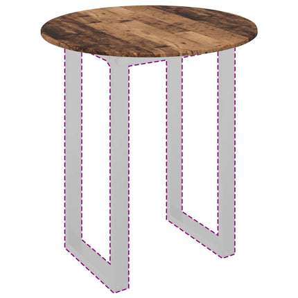 Bordplade Gammelt træ Ø 80 x 1,5 cm Konstrueret træ