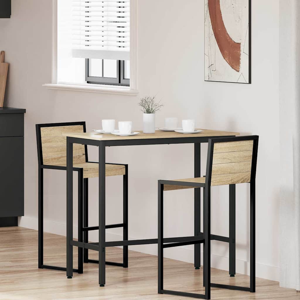 Højdejusterbart bord i sonoma eg 100 × 50 × 90,5 cm - konstrueret træ og stål