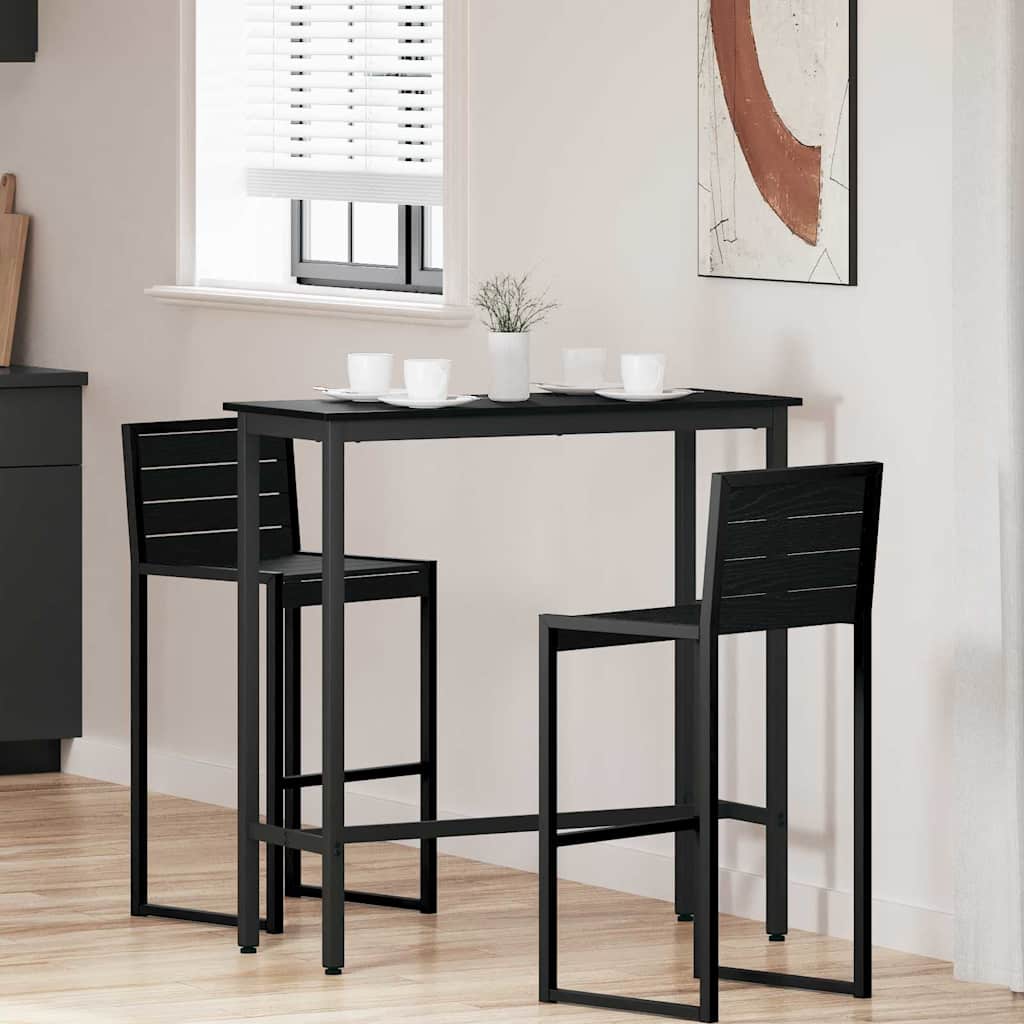 bord Sort eg 100 x 40 x 100,5 cm Ingeniørtræ og stål billede