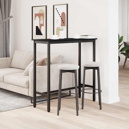 bord Sort eg 100 x 40 x 100,5 cm Ingeniørtræ og stål