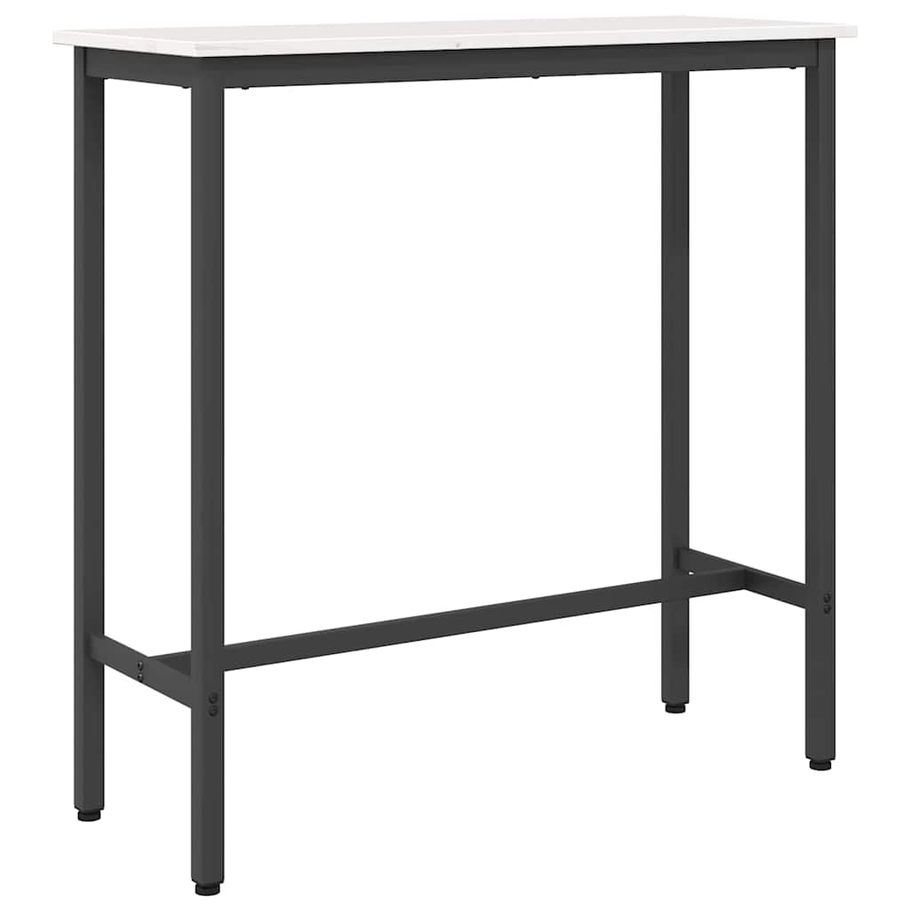 bord Hvid 100 x 40 x 101 cm Ingeniørtræ og stål