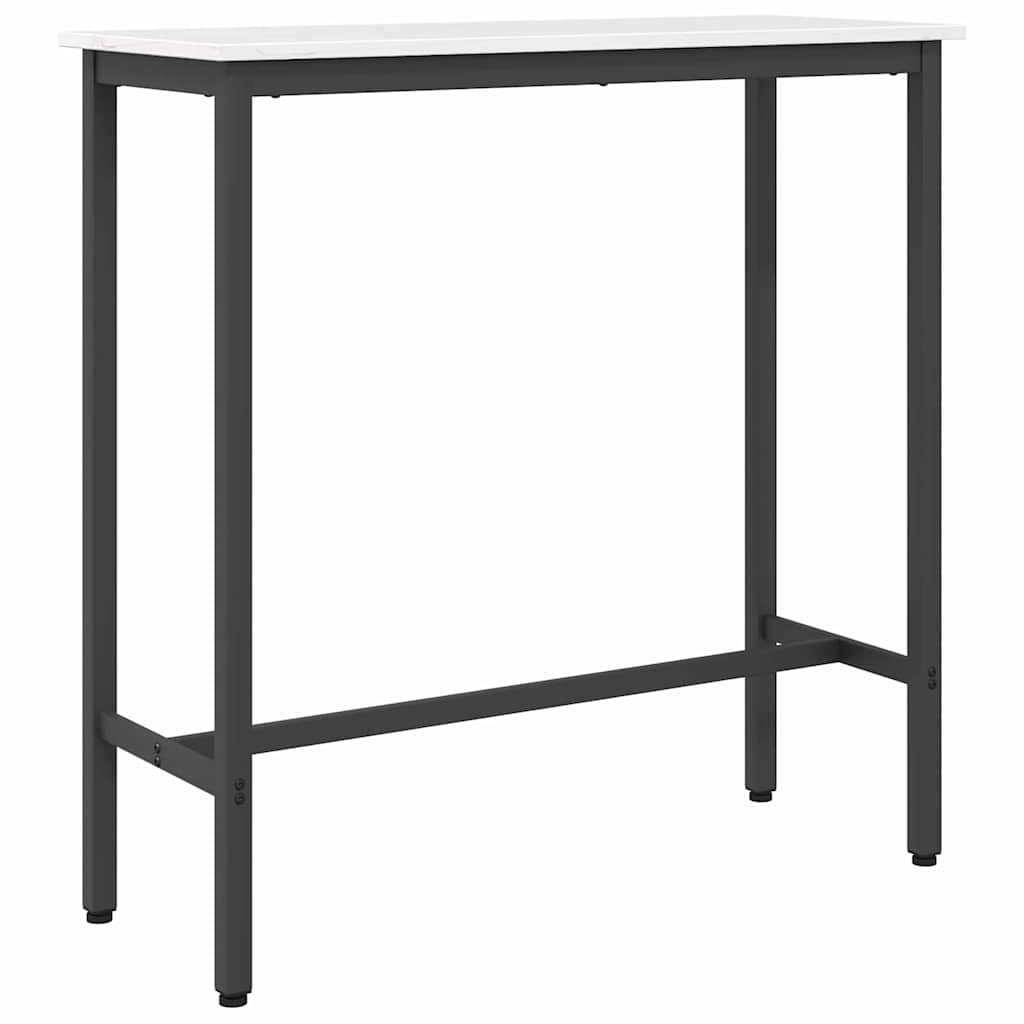 bord Hvid 100 x 40 x 101 cm Ingeniørtræ og stål