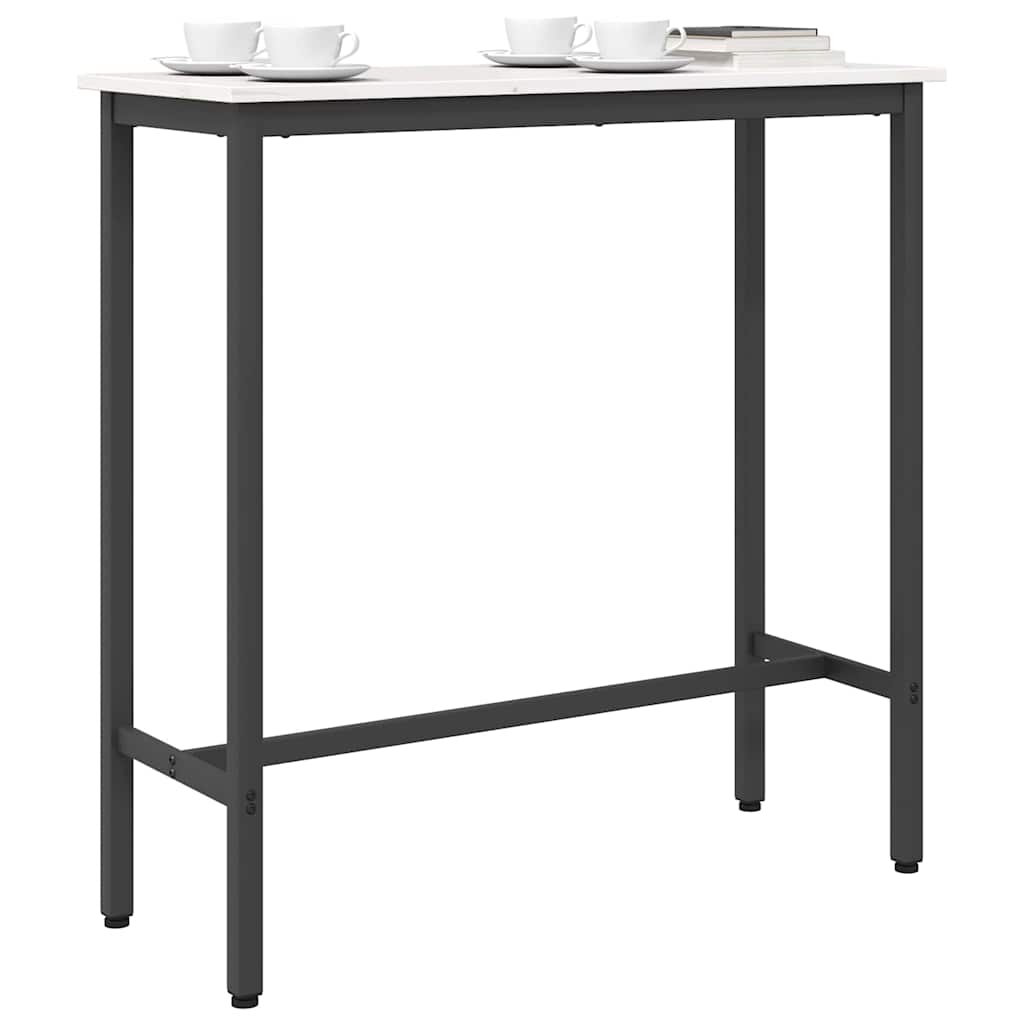 bord Hvid 100 x 40 x 101 cm Ingeniørtræ og stål
