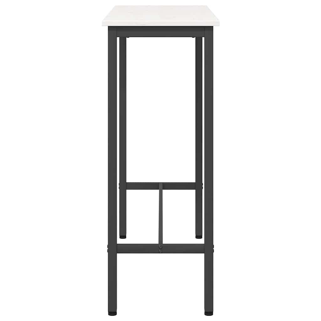 bord Hvid 100 x 40 x 101 cm Ingeniørtræ og stål