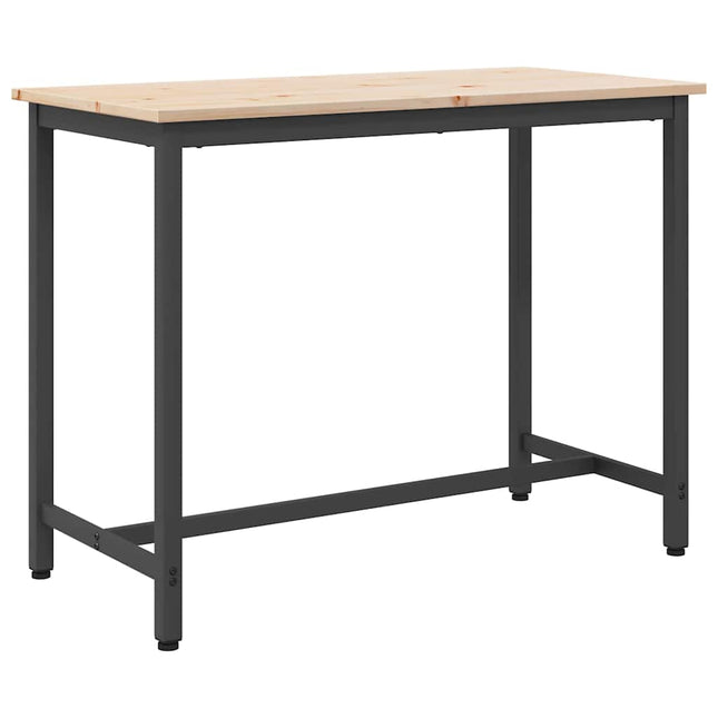 bord Naturfarvet 100 x 50 x 77 cm Ingeniørtræ og stål
