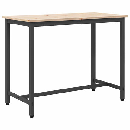 bord Naturfarvet 100 x 50 x 77 cm Ingeniørtræ og stål