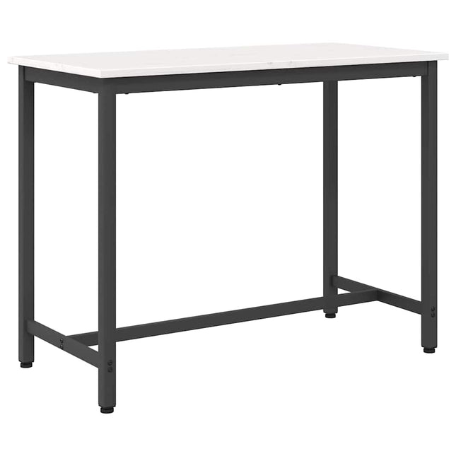 bord Hvid 100 x 50 x 77 cm Ingeniørtræ og stål