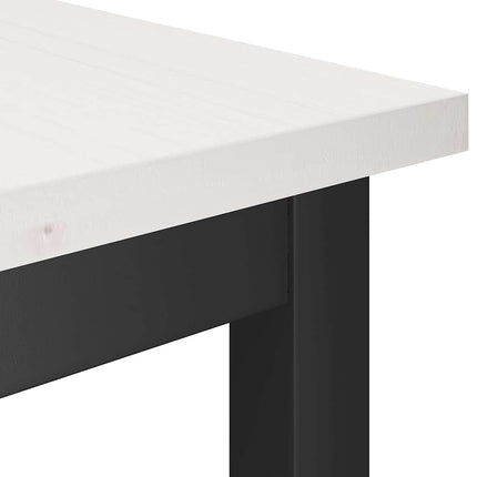 Spisebænk 100 x 32,5 x 49 cm 2 stk. Massivt fyrretræ Hvid