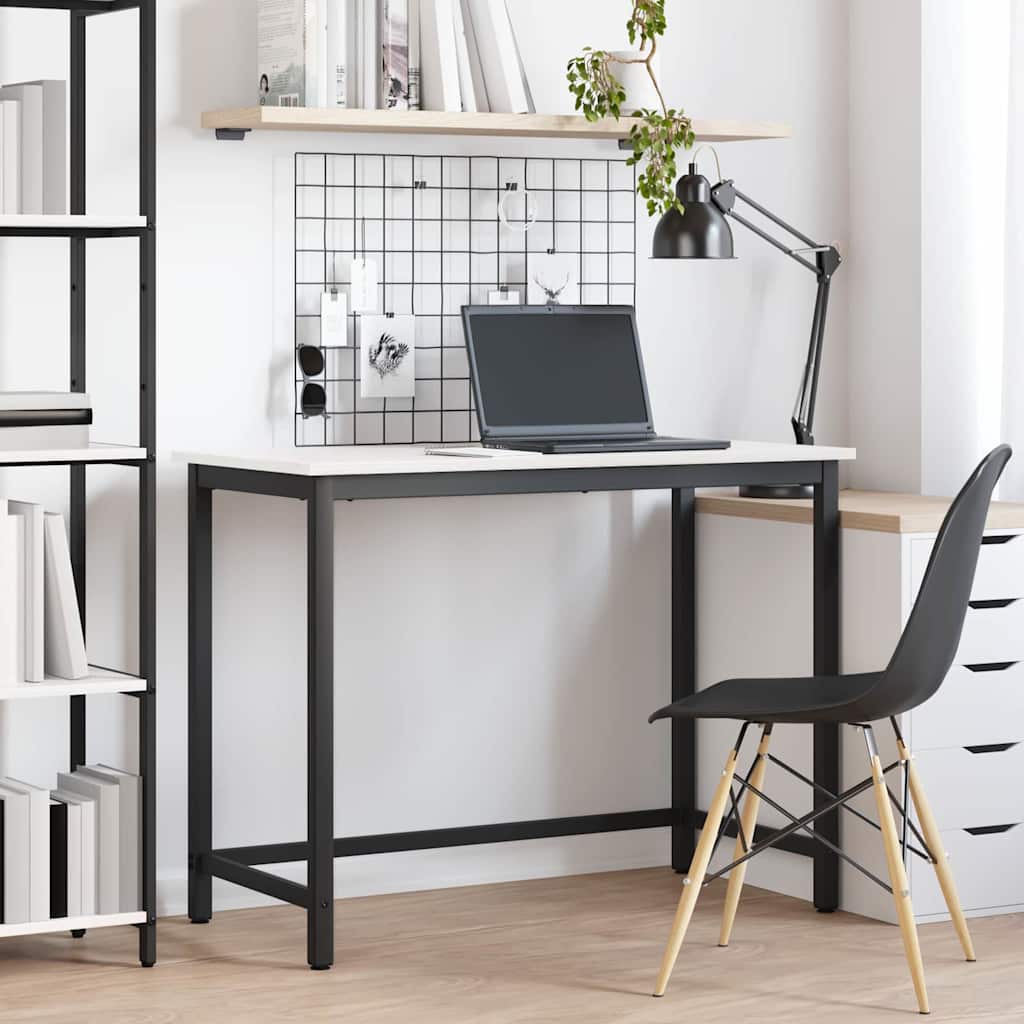 bord Hvid 100 x 50 x 77 cm Ingeniørtræ og stål