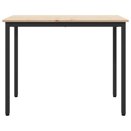 bord Naturfarvet 100 x 50 x 77 cm Ingeniørtræ og stål
