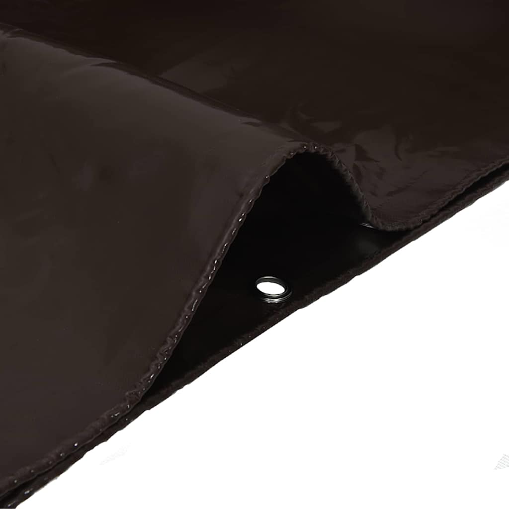 Tarpaulin 650g / m² Brun 1,5 x 20 m Lærred med PVC-belægning