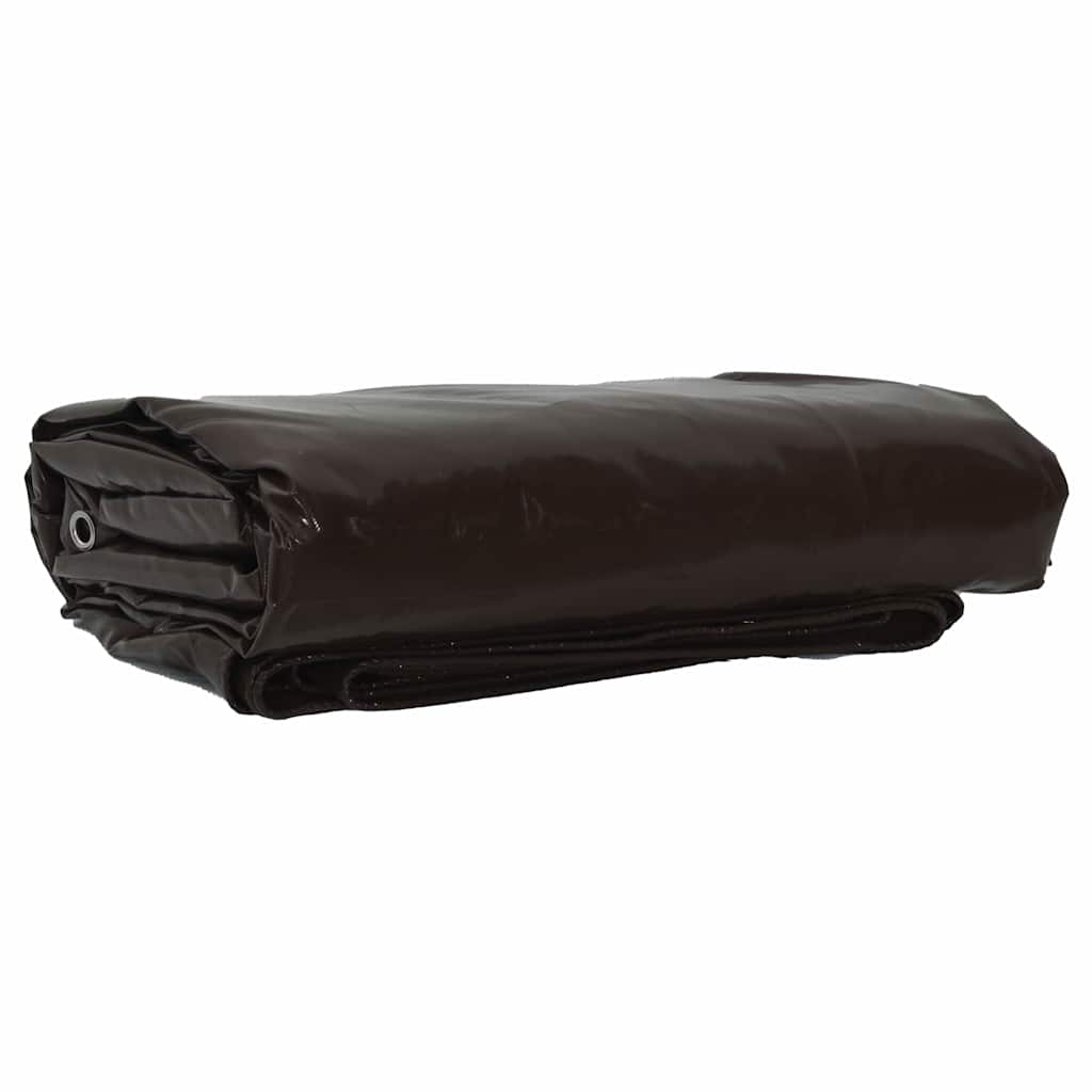 Tarpaulin 650g / m² Brun 1,5 x 20 m Lærred med PVC-belægning