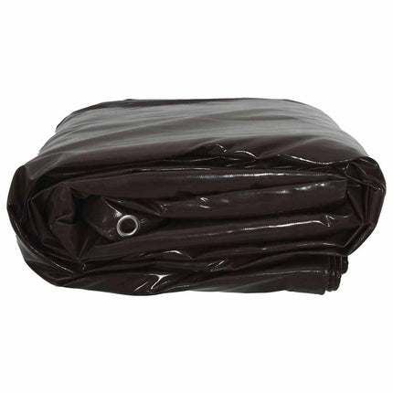 Tarpaulin 650g / m² Brun 1,5 x 20 m Lærred med PVC-belægning