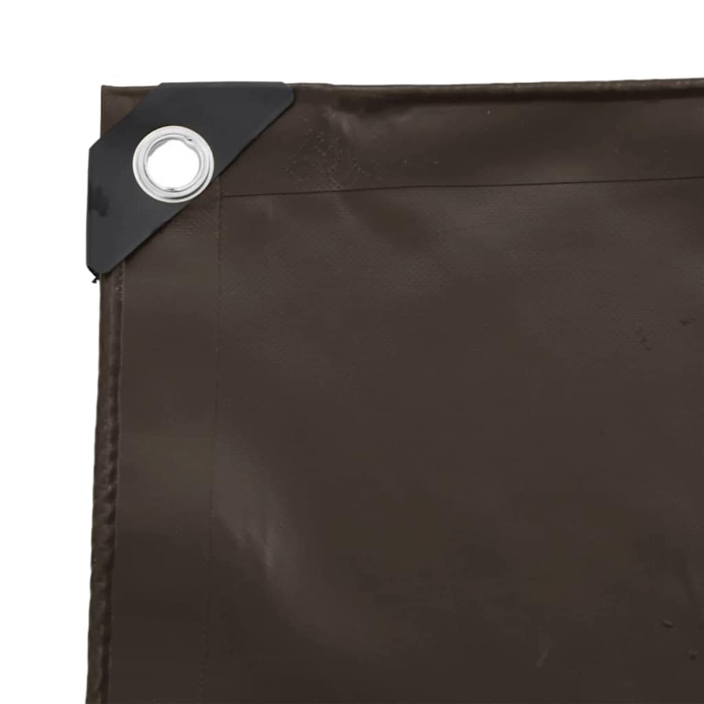 Tarpaulin 650g / m² Brun 6 x 8 m Lærred med PVC-belægning