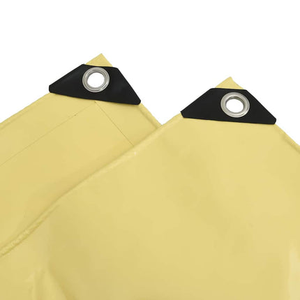 Tarpaulin 650g / m² Beige 1,5 x 2,5 m Lærred med PVC-belægning
