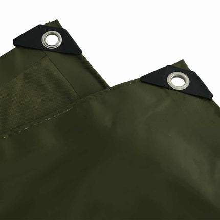 Tarpaulin 650g / m² Olivengrøn 4 x 4 m Lærred med PVC-belægning