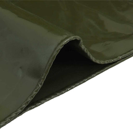Tarpaulin 650g / m² Olivengrøn 4 x 4 m Lærred med PVC-belægning