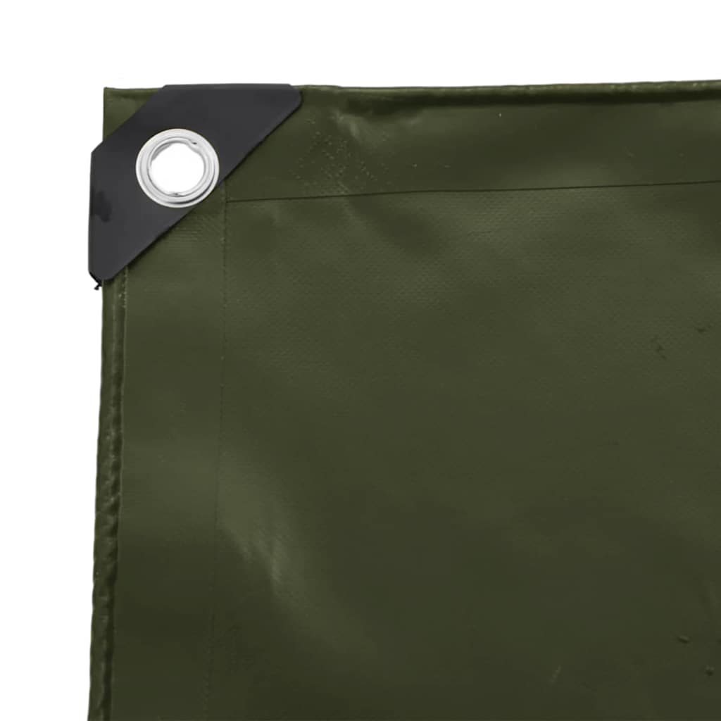 Tarpaulin 650g / m² Oliven grøn 5 x 5 m Lærred med PVC-belægning