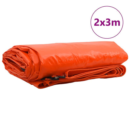 Tarpaulin 650g / m² Orange 2 x 3 m Lærred med PVC-belægning