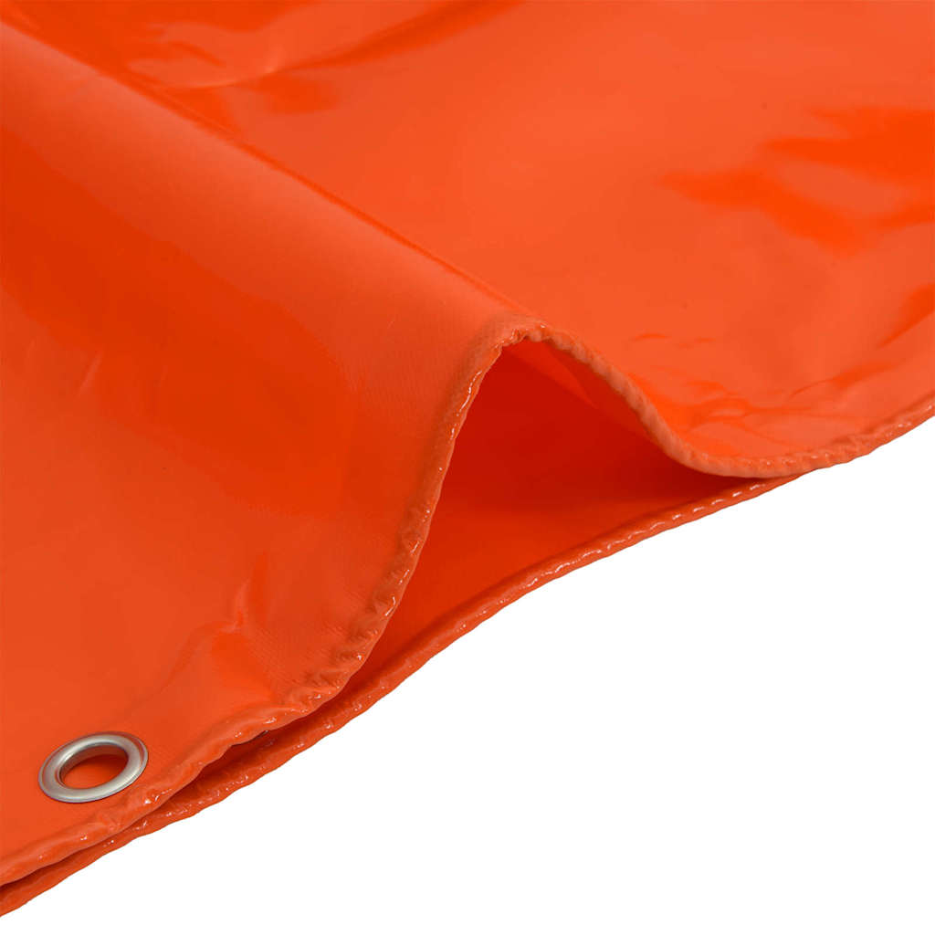 Tarpaulin 650g / m² Orange 6 x 8 m Lærred med PVC-belægning