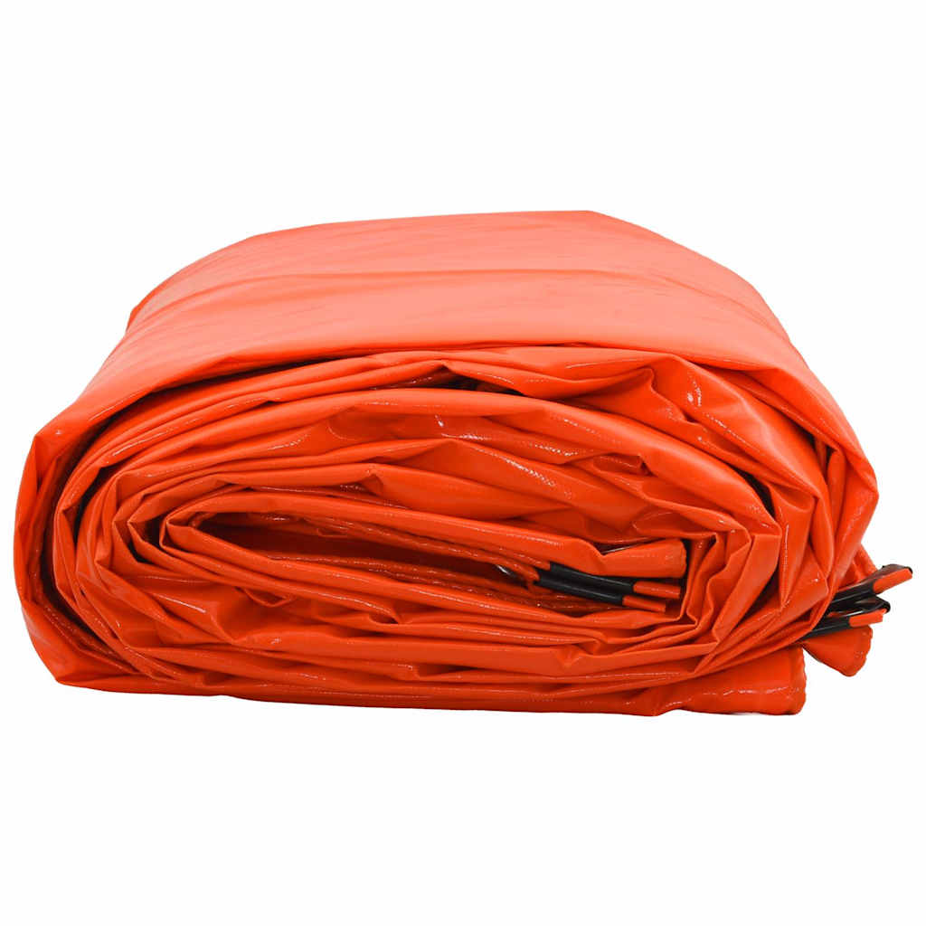 Tarpaulin 650g / m² Orange 6 x 8 m Lærred med PVC-belægning